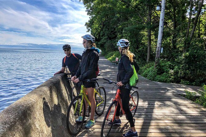 Guided Bicycle Tour - Toronto Waterfront, Island and Distillery - Meeting at 11 Gristmill Lane and getting ready to roll