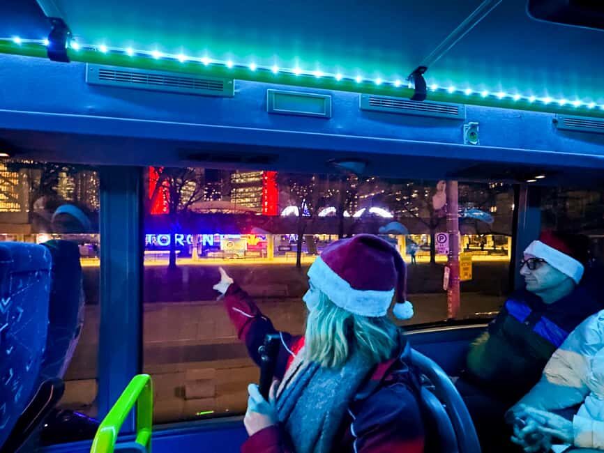 Toronto: Festive Lights Bus Tour - Meeting at Sankofa Square and boarding smoothly